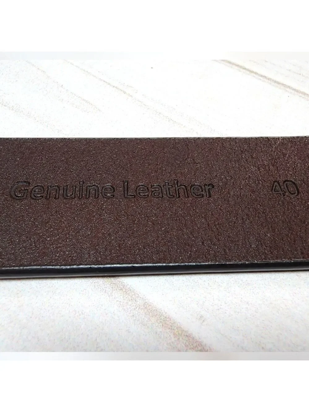 Men's Genuine Leather Dark Brown Belt Size 40 - New In Package